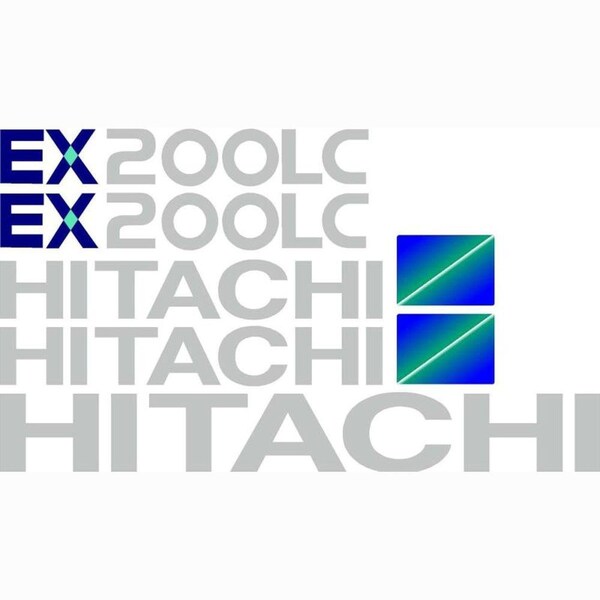 Aftermarket Decal Set for Hitachi EX 200LC Excavator HTEX200LC-5DECALSET - main